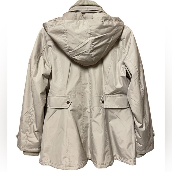 Liz Claiborne Cream Colored Winter Coat Size Medium - Picture 3 of 6